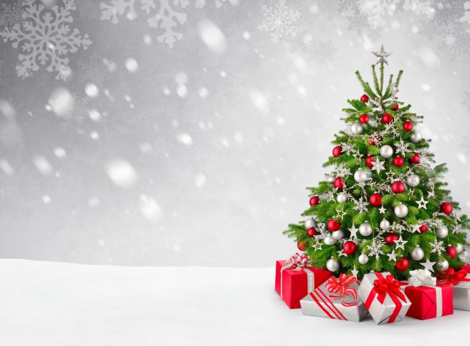 Wallpaper Christmas, New Year, gifts, fir tree, snow, 5k, Holidays 2796617898